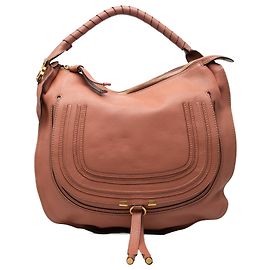Chloé Marcie Hobo de piel de becerro granulada rosa Large Rosa
