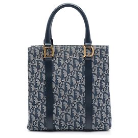 Dior Blue Diorissimo Trotter Canvas Tote Blue