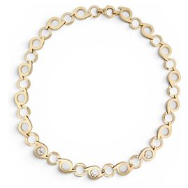 COLLAR VINTAGE CHOPARD HAPPY DIAMONDS 6469 45CM EN ORO AMARILLO 18K 72.1GR Dorado