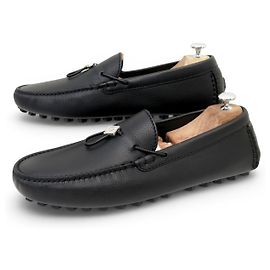 NEUE DIOR ODEON DRIVER CD DIAMOND 43 SCHWARZE LEDERLOAFER MOCASSINS Schwarz