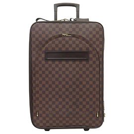 VALISE LOUIS VUITTON PEGASE 55 TROLLEY N26294 TOILE DAMIER EBENE Marrom