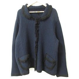 Giacca in tweed Armani Collezioni Nero Blu