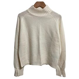 Autre Marque Jumper1234 Cashmere Blend High Neck Knit Pullover Other Cream