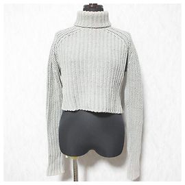 Autre Marque T by Alexander Wang Rollkragenpullover aus Strick Beige Andere