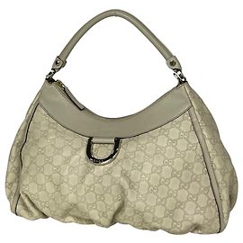 Sac à épaule Gucci en cuir blanc Blanc