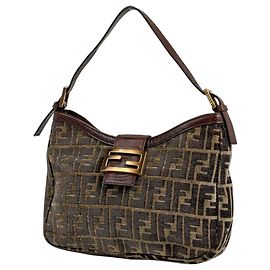 Fendi Brown Zucca Pattern Shoulder Bag Brown