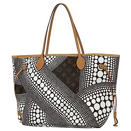 Sac cabas Louis Vuitton Neverfull MM Marron Blanc
