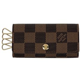 Louis Vuitton Brown Damier Canvas Key Case Brown
