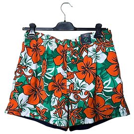 Tommy Hilfiger Short de bain homme imprimé floral Blanc Vert Orange