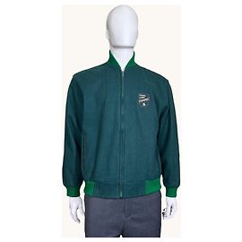 Iceberg Vernice Fresca Michelangelo Bomber Jacket Green Wool Blend Green