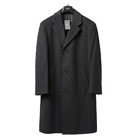 Hugo Boss De Tomaso Men's Wool Coat Dark grey