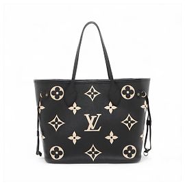 Louis Vuitton Borsa a spalla Shopper Neverfull MM in pelle Empreinte Nero Nero