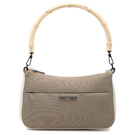 Bolsa de mão Gucci GG Canvas com alça de bambu, Bege Bege