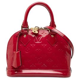 Borsa Satchel Alma BB Louis Vuitton Monogram Vernis Rossa Rosso