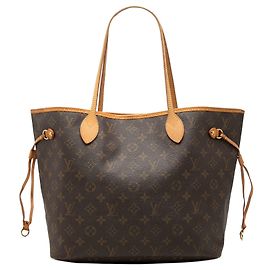 Sac cabas Louis Vuitton Monogram Neverfull MM Marron Marron