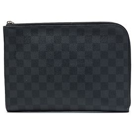 Sac Pochette Jour MM Louis Vuitton Damier Graphite Noir Noir