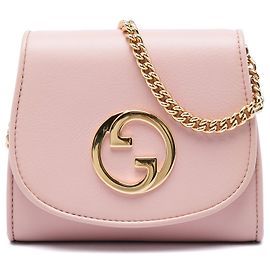 Bolsa Tiracolo Blondie Gucci Medium em pele de vitelo rosa com corrente Rosa