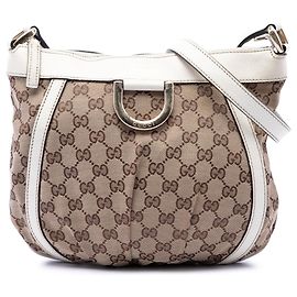 Gucci GG Canvas Abbey D Ring Crossbody Beige Beige