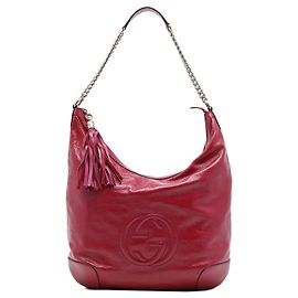 Borsa a tracolla Soho in vernice rosa Gucci Rosa