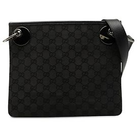 Borsa a tracolla Gucci GG Canvas Eclipse nera Nero