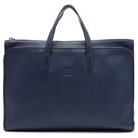 Pasta de Negócios Anagram em couro azul LOEWE Azul