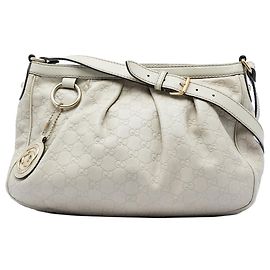 Bolso bandolera Gucci Guccissima Sukey blanco Blanco