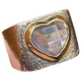 Anello Cuore Zolotas in Argento e Oro D'oro Silver hardware