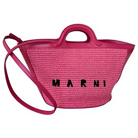 Marni Sac Cabas en Raphia Rose Rose
