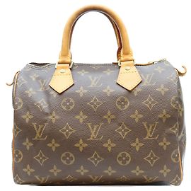 Sac Boston Louis Vuitton Monogram Speedy 25 Marron