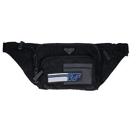 Bolsa Prada em nylon preto e Saffiano Preto