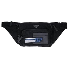 Prada Black Nylon and Saffiano Bag Black