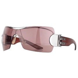 Dior by Galliano 2000s 'Airspeed 1' Logo Wrap Mask Shield Sunglasses Red