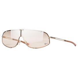 Óculos de sol Dior by Galliano AW00 'Cossack' Wrap Mask Shield Dourado
