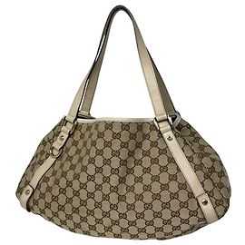 Sac cabas Gucci en toile GG beige Beige