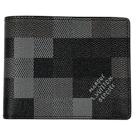 Louis Vuitton Portefeuille Slender Bi-fold Wallet in Black Black