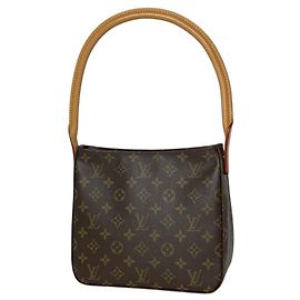 Sac à épaule Louis Vuitton Looping MM Marron
