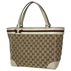 Saco Tote Gucci em lona GG bege Bege