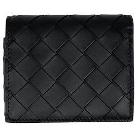 Bottega Veneta Black Bi-fold Wallet Black