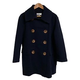 Autre Marque JUNKO SHIMADA Wool Melton Coat Blue Navy blue