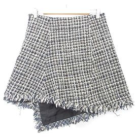 Saia assimétrica de tweed Sacai Azul Outro