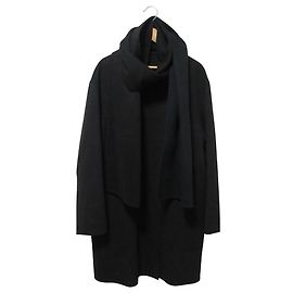 Autre Marque ICB Cashmere Blend Wool Collarless Coat Brown Dark brown