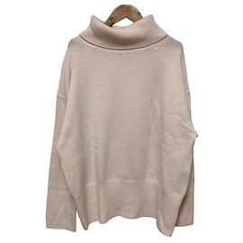 Theory Cashmere Blend Turtleneck Knit Pullover Pink