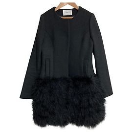 Autre Marque Abrigo sin cuello Ninamew Negro