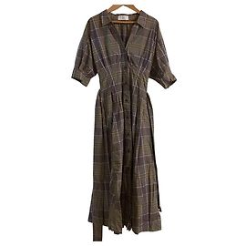 Autre Marque snidel Kariertes Hemdkleid Beige