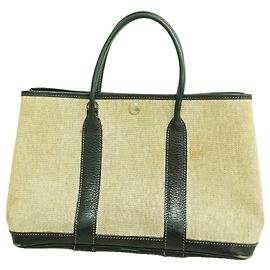 Hermès Hermes Garden TPM Tote Bag Black Beige