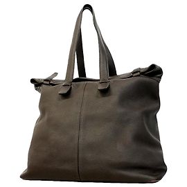 Hermès Borsa Tote Hermes in pelle Taurillon Clemence marrone Marrone