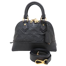 Louis Vuitton Black Monogram Empreinte Neo Alma BB Noir