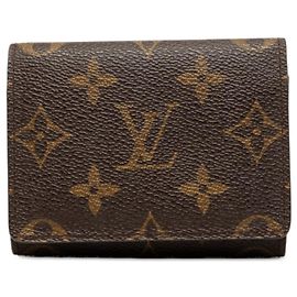 Louis Vuitton Brown Monogram Envelope Visitenkartenetui Braun