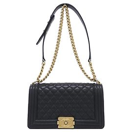 Borsa a tracolla Chanel Boy Line 67086 Nero