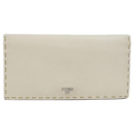 Fendi SELLERIA Bi-Fold Wallet Beige Sand
